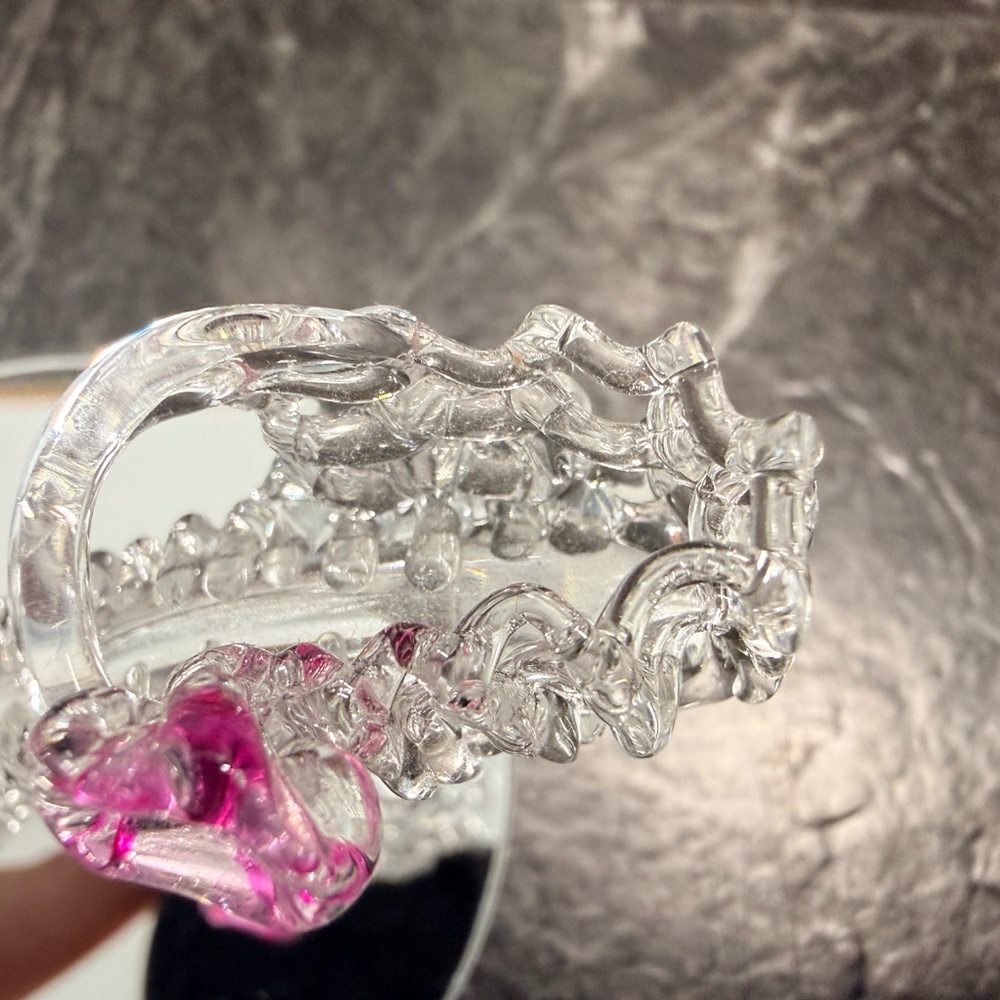Spun Glass Miniature High Heel Shoe Figurine - Picture 15 of 16